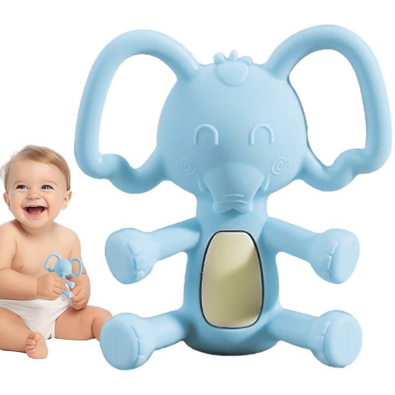 Massaggiagengive in Silicone giocattolo elefante cartone animato dentizione giocattolo molare comoda presa massaggiagengive giocattolo per il giorno dei bambini di compleanno di natale e
