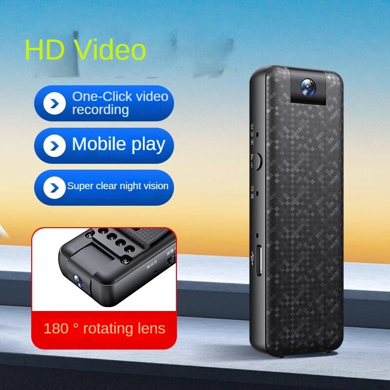 Professional mini camera, high-definition back clip portable long standby recording camera mini hidden camera