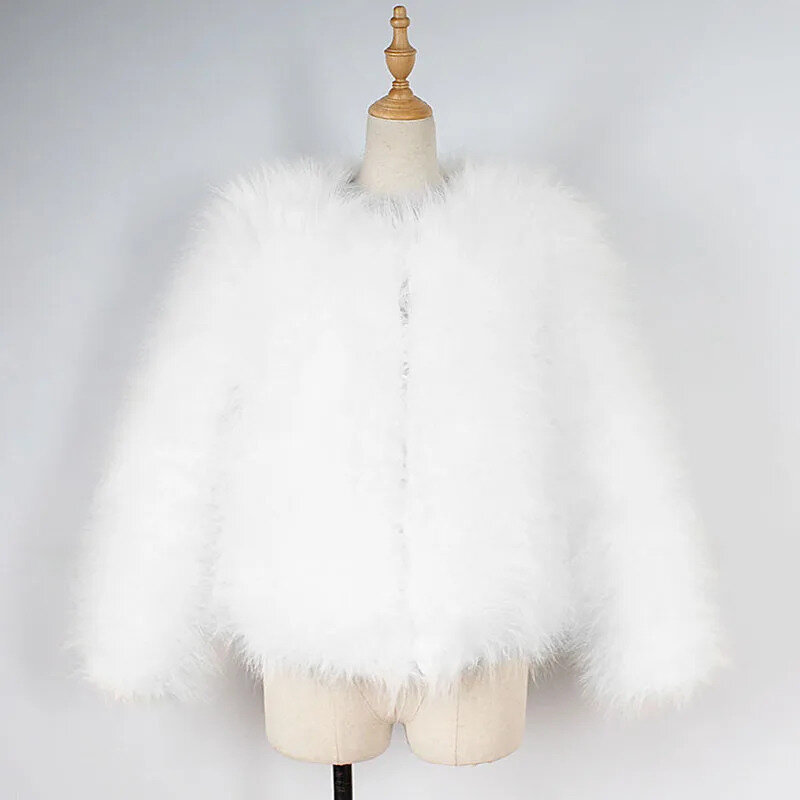 Thickened 2023 New Winter Warm Ladies Jacket Fur Jacket Elegant Ladies Fluffy Faux Fur Jacket