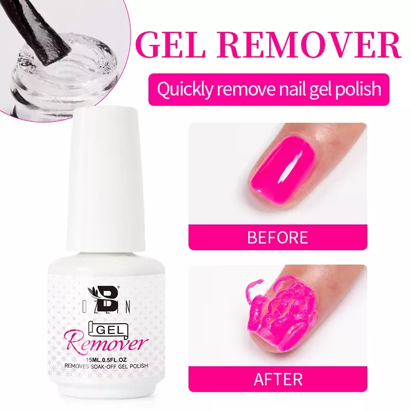 BOZLIN 15ml Magic Fast Nail Gel Remover Nail Polish Clean UV Degreasr For Manicure Layer Nail Art Semi-permanet Gel Varnish