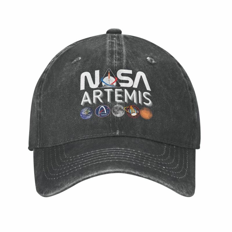 Artemis شعار رسمي نحن ذاهبون القمر إلى المريخ قبعة رعاة البقر قبعة تسلق الجبال الصيد قبعة قبعة للرجال النساء