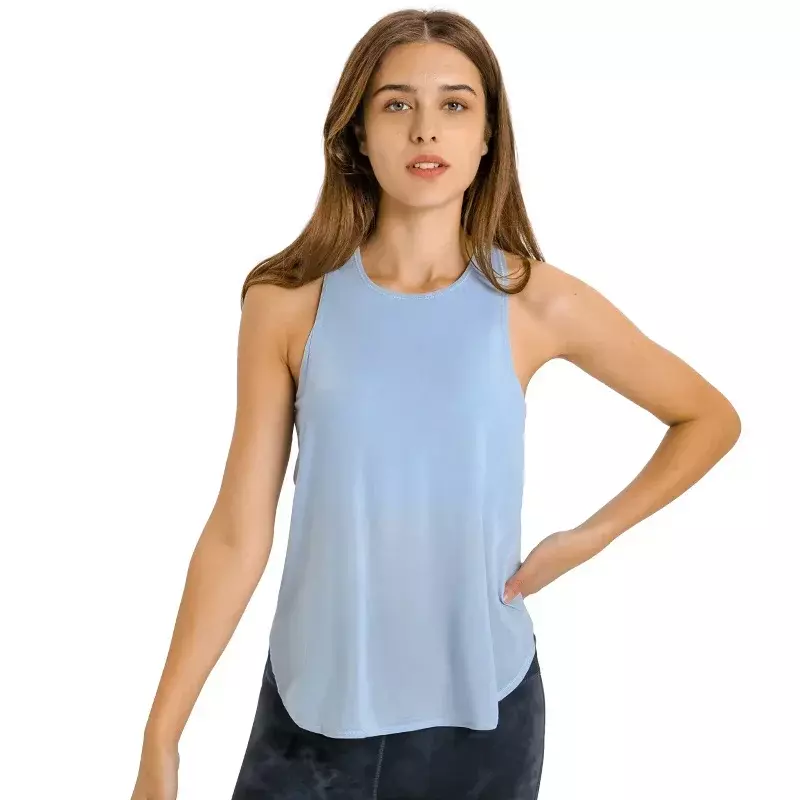 Damska łatka na klatkę piersiową bez pleców, amortyzująca, letnia, lodowa tkanina, bluza Fitness do jogi, 2 w 1, z nadrukowane logo