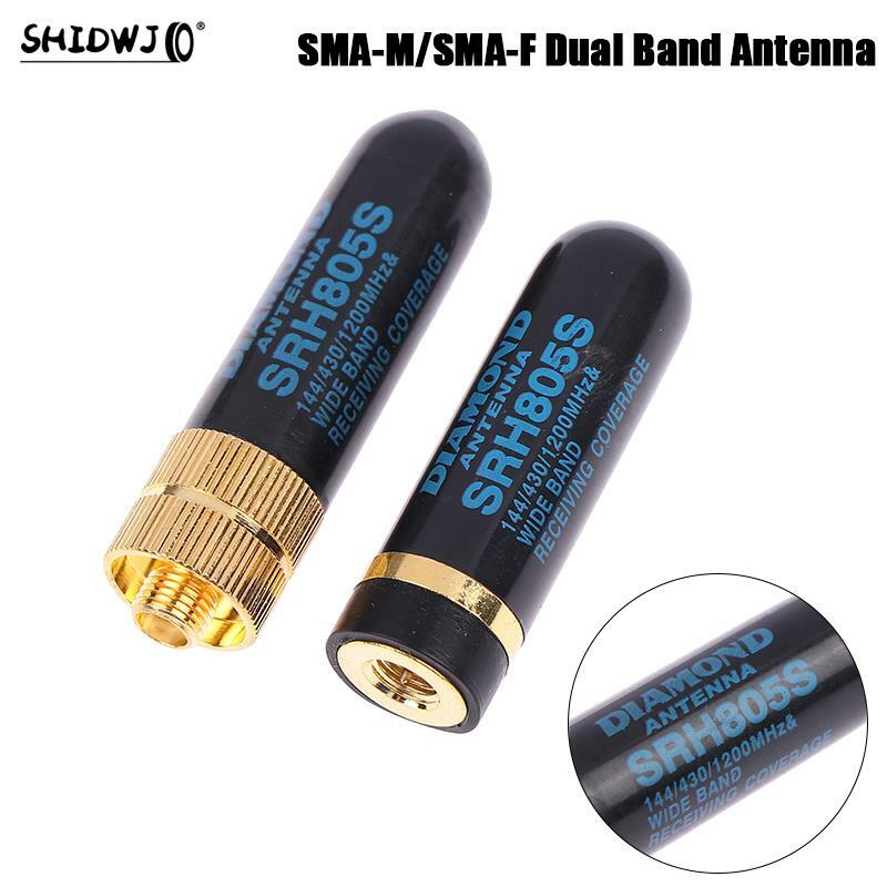 1 Stuks Mini SMA-M/SMA-F Dual Band Antenne Uhf + Vhf Srh 805S Walkie Talkie Radio Accessoires