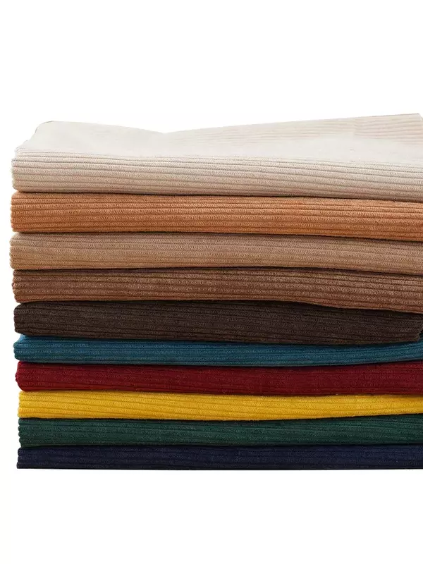 Tessuto di velluto a coste camicia di colore solido giacca di cotone per bambini maglione divano fodera in tessuto di velluto cucito fai da te broccato blu nero bianco