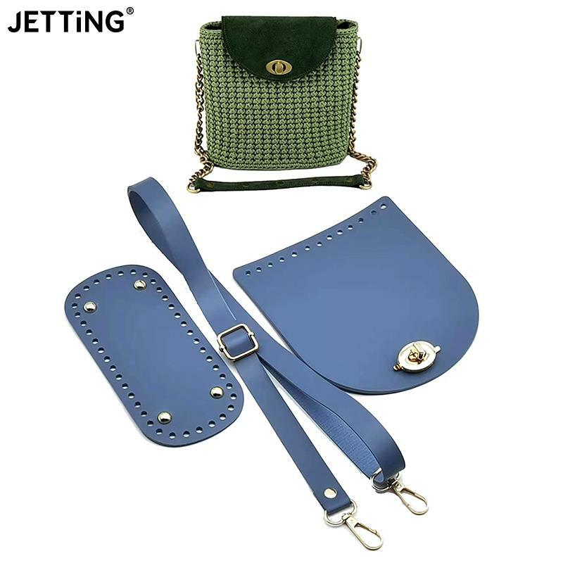 1 Set tas tangan buatan tangan Set tas kulit dasar dengan paket perangkat keras aksesoris tas tangan tali Shloulder DIY ransel wanita