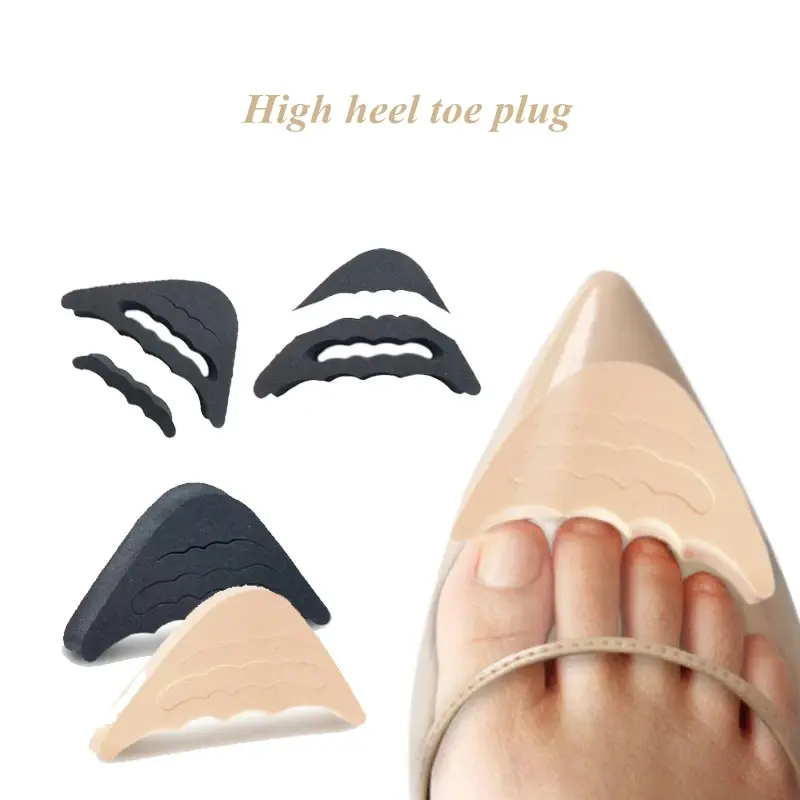 1Pair Women High Heel Toe Plug Pain Relief Toe Protector Insoles Adjustment Shoe Accessories Forefoot Insert Shoes Cushion Pads