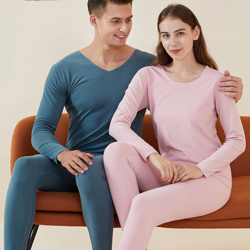 Комплект нижнего белья для мужчин и женщин, теплые пижамные комплекты с базовым слоем и длинными штанами, леггинсы, рубашка, зимний