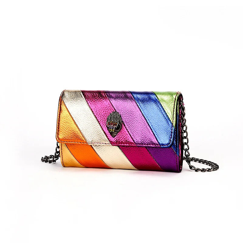 Kurt G Rainbowed Handbag Luxury Designer Crossbody Bag For Women Fashion Trend Brand Designer Ladies PU Shoulder Bags Gift
