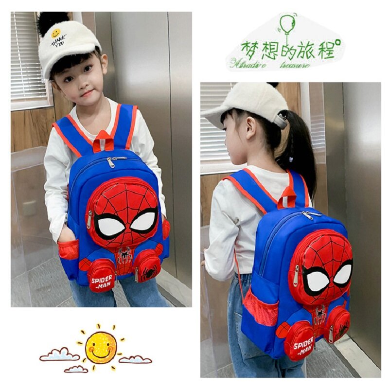 Plecak z kreskówek Marvel Series Spiderman dla dzieci, pluszowa zabawka rekreacyjna, uroczy plecak do przedszkola, prezent świąteczny