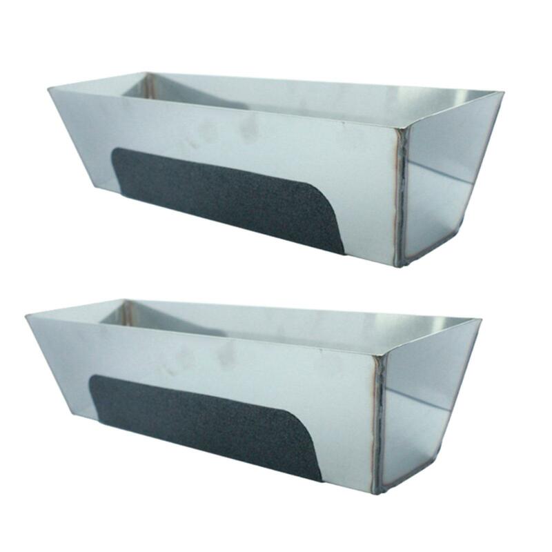 Stainless Steel Mud Pan Durable with Reinforced Band Anti Slip Heavy Duty Rustproof Drywall Tool Mud Pan for Easy Knife Cleaning
