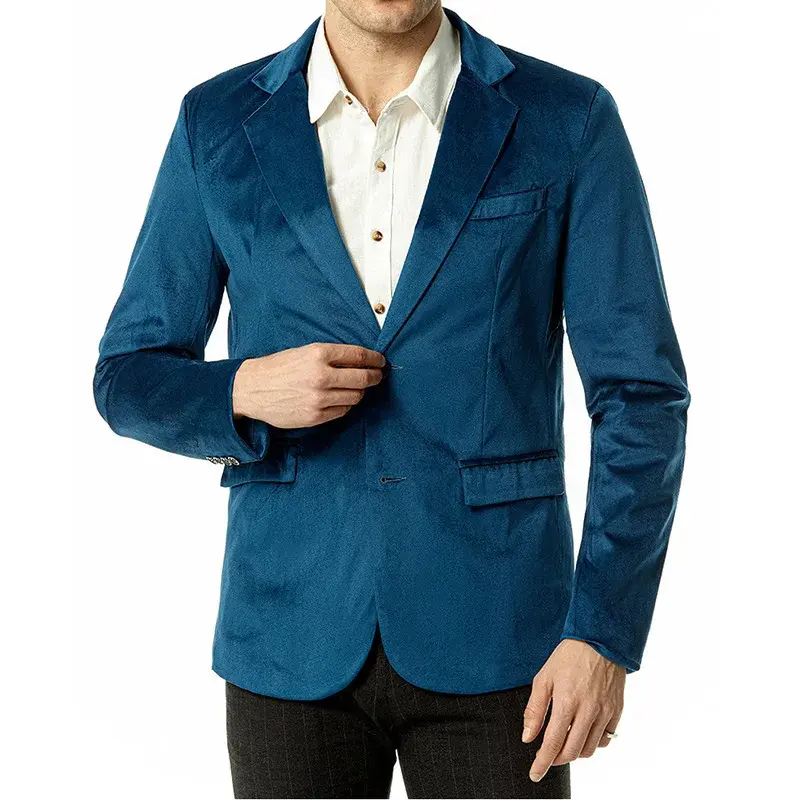 Vネックのメンズベルベットジャケット,ヨーロピアンサイズのスーツ,ウェディングドレス,m5283