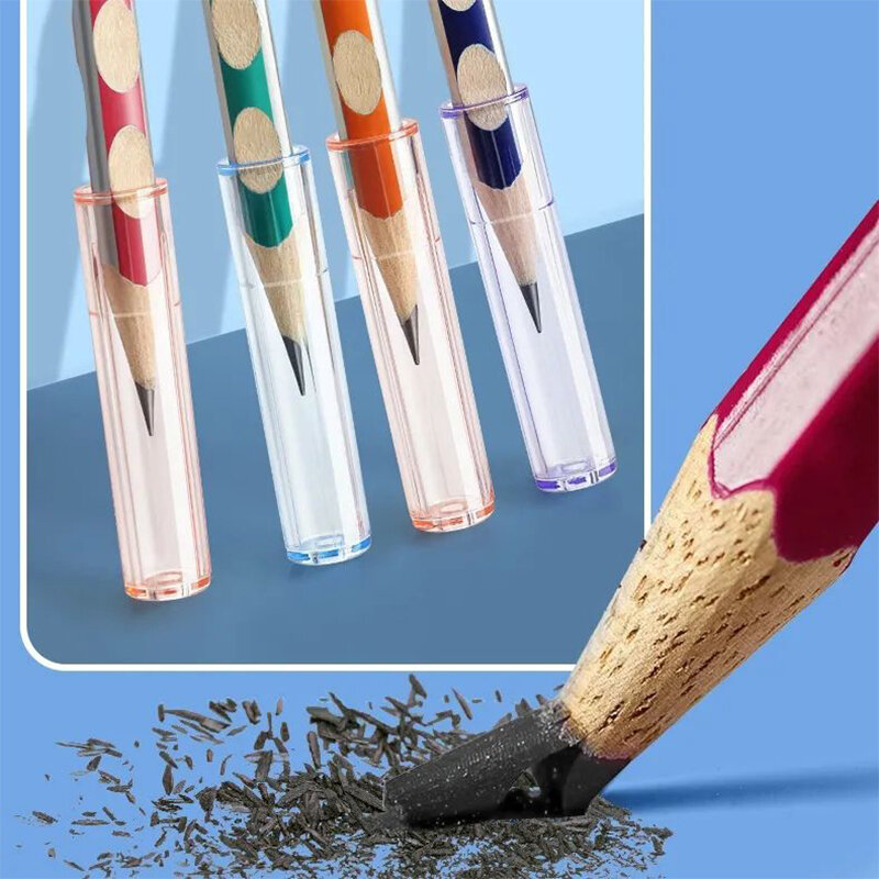 Przezroczysty ołówek czapki rękaw ochronny materiały piśmienne przedłużacz do ołówków rękaw do przedłużania długopisu