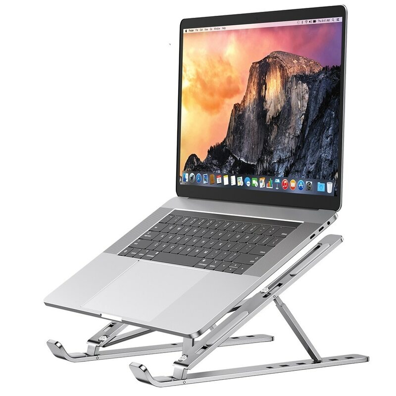 Портативная подставка для ноутбука, алюминиевый кронштейн для ноутбука Macbook Air Pro, держатель, аксессуары, складная подставка для компьютера