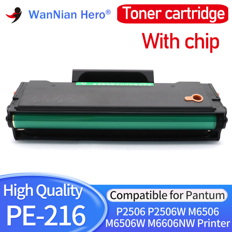 Cartucho de tóner PE216 PE-216 PE 216 con Chip, Compatible con impresora láser Pantum P2506, P2506W, M6506, M6506W, M6606NW