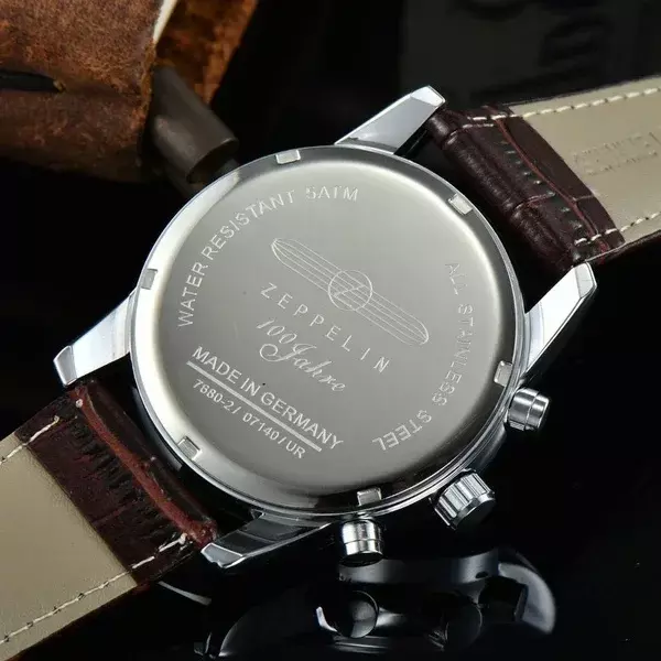 Relógio de quartzo de couro luxuoso masculino, três olhos, cronógrafo multifunções, top impermeável, novo, 2022