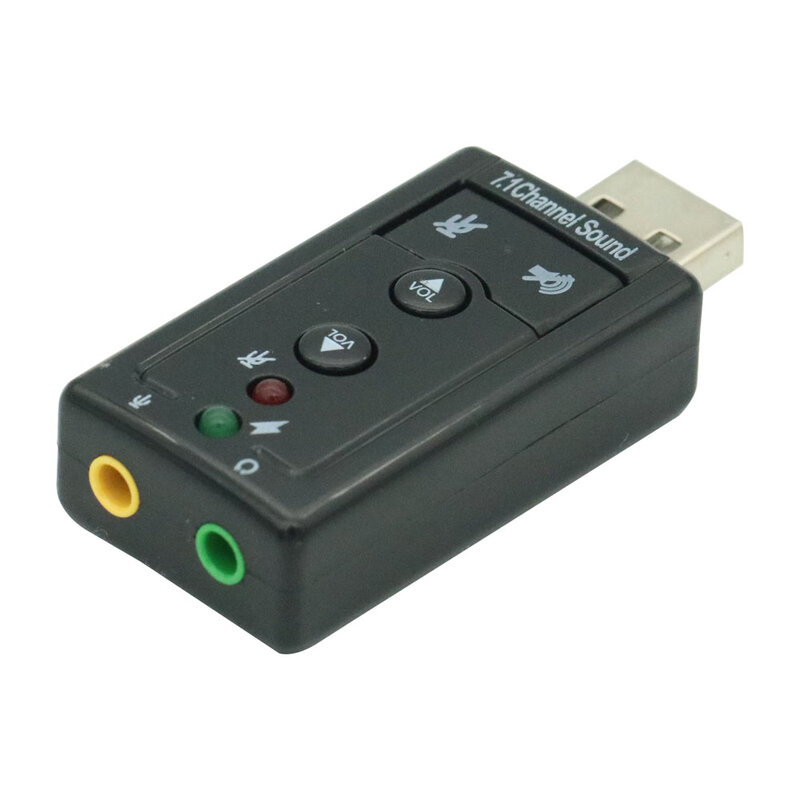 미니 USB 2.0 3D 가상 12Mbps 외부 7.1 채널 오디오 사운드 카드 어댑터, 오디오 사운드 카드 어댑터, 휴대용 모듈
