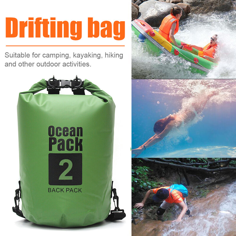 Tas jaring PVC Drifting 2L 5L, tas kantong ponsel tahan air ringan, tas berkemah kayak, tas mengapung untuk berenang di luar ruangan