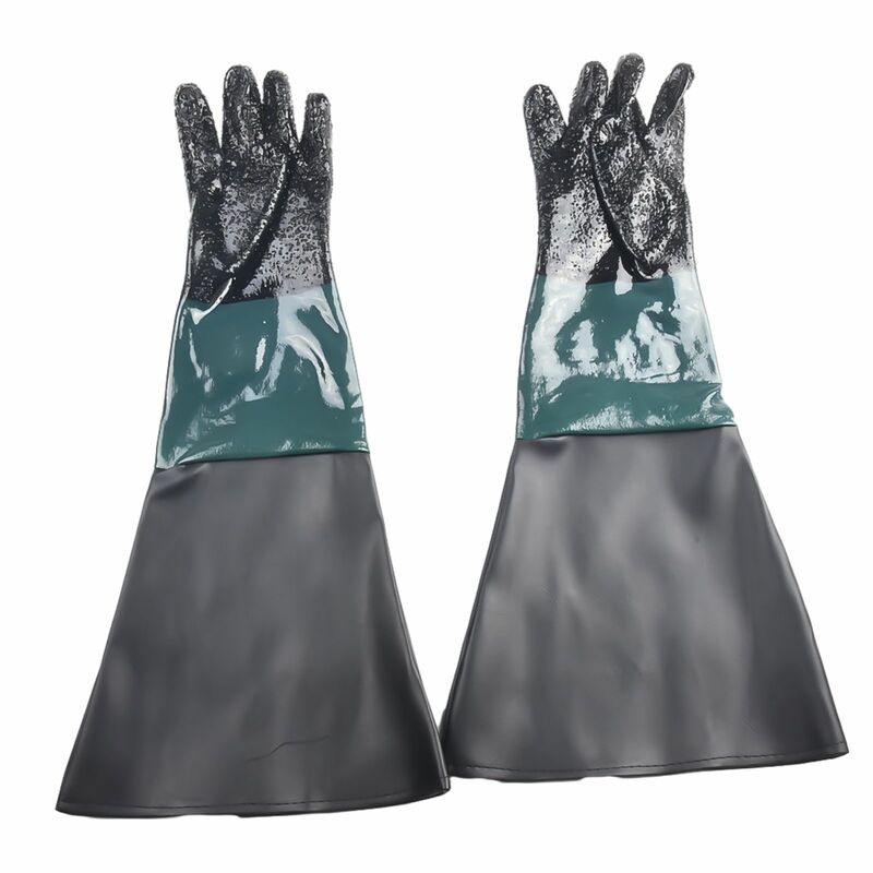 1 paio di guanti per sabbiatura in PVC apertura diametro 11.8 "per sabbiatrice accessori per armadietti sabbiati adatti a tutti i guanti abrasivi