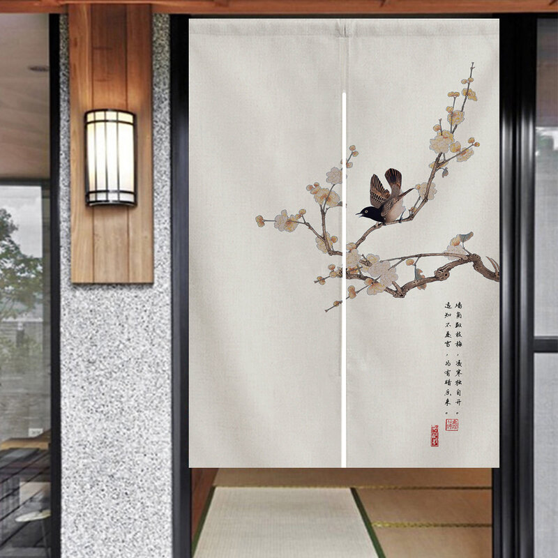 Zasłona drzwi do domu japoński Noren gobelin do pokoju ochrony prywatności sala plakatowa zasłona wisiorek dekoracyjny