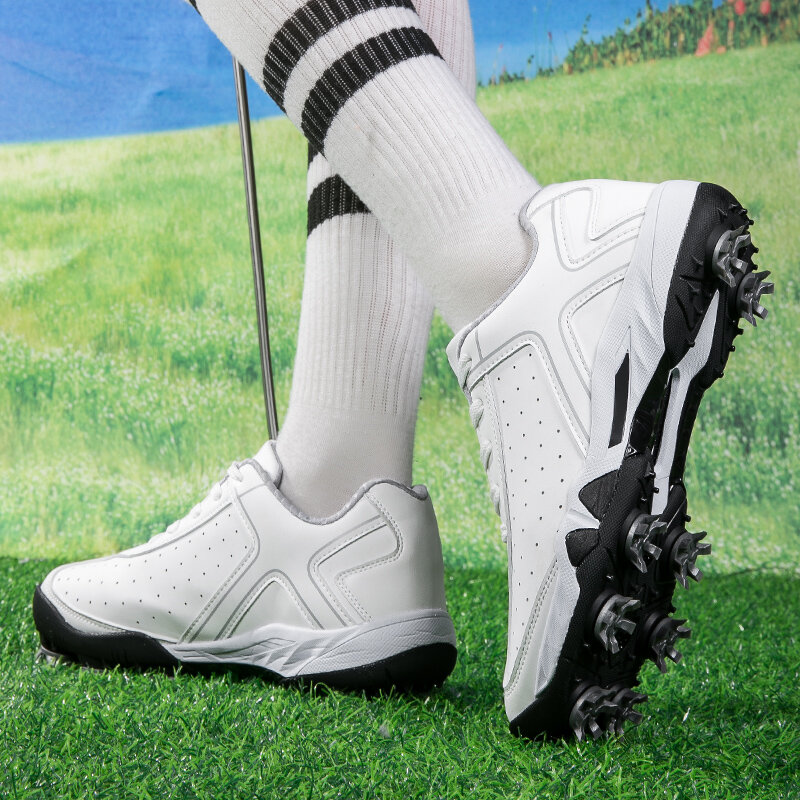 New Golf Shoes Men Spikes Golf Sneakers Outdoor Walking Sneakers