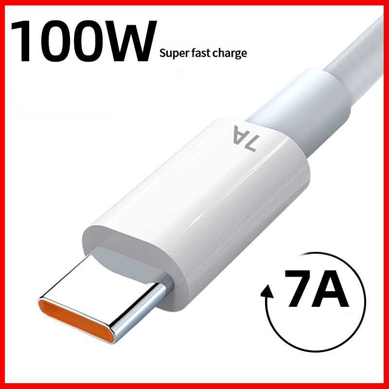 Супербыстрый зарядный USB-кабель 7A 100 Вт типа C для быстрой зарядки