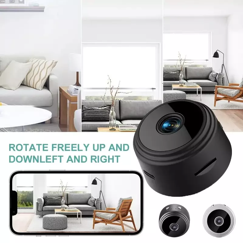 Kamera Mini nirkabel Wifi 1080P HD, kamera perekam Magnet dalam/luar ruangan, kamera keamanan, perekam Video untuk rumah kantor
