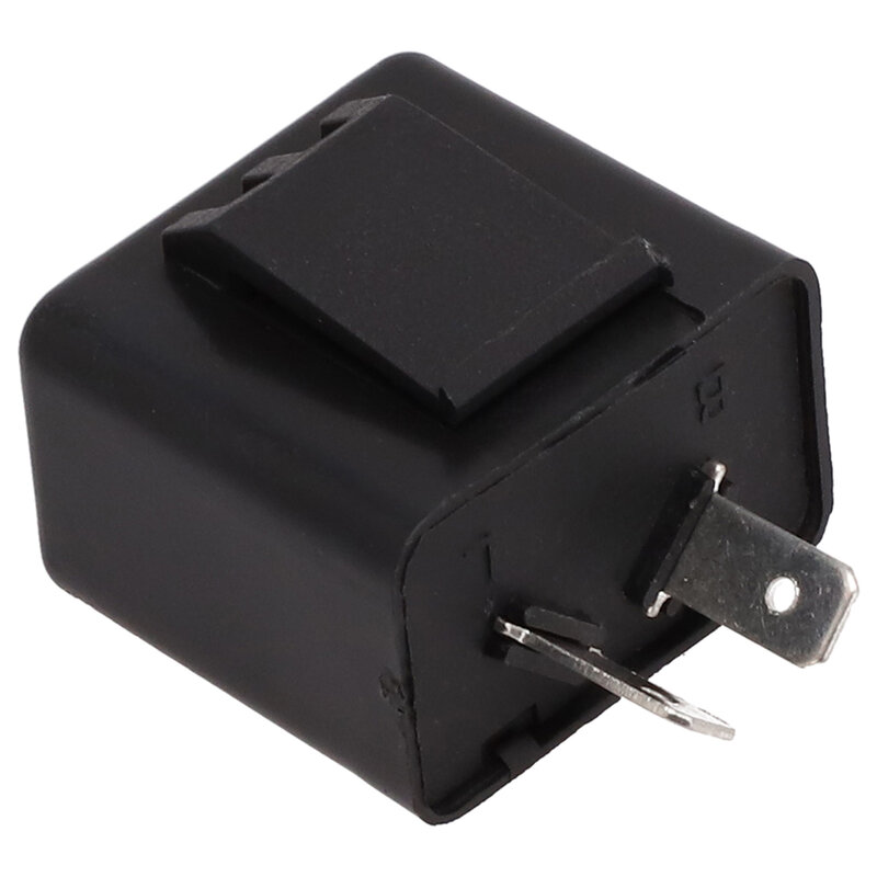 1pc 48V 2Pin Motorcycle Blinker Adjustable LED Flasher Relay Turn Signal Indicator Black ABS Motorcycle Flasher Relay
