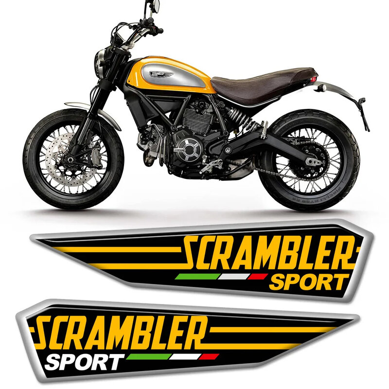 Untuk DUCATI Scrambler pelindung Fairing aksesori sepeda motor 3D Tank Pad stiker Decal lambang Logo 2015 2016 2019 2020