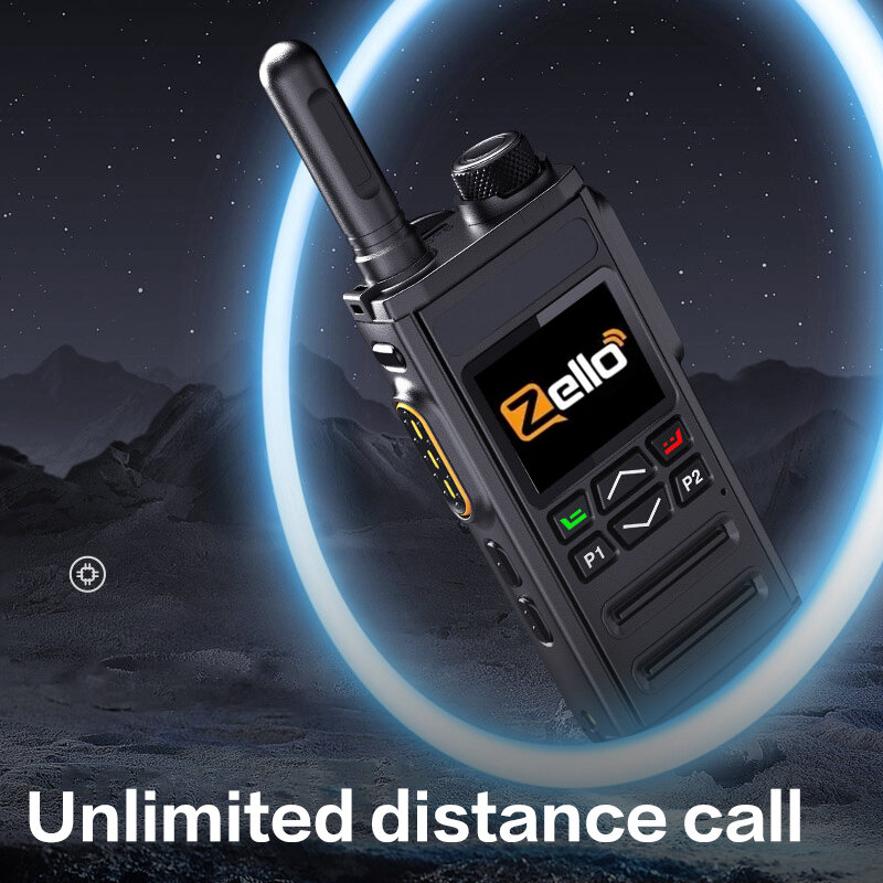 Zello Walkie Talkie 4g Sim Card WiFi Network Cell Phone Radio Long Range 100 Miles Professional POC Walkie Talkie