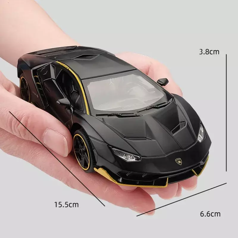 1:32 Lamborghinis LP770-4 750 lega modello di auto sportiva diecast metallo tirare indietro suono e luce modello di auto regalo collezione di giocattoli per bambini
