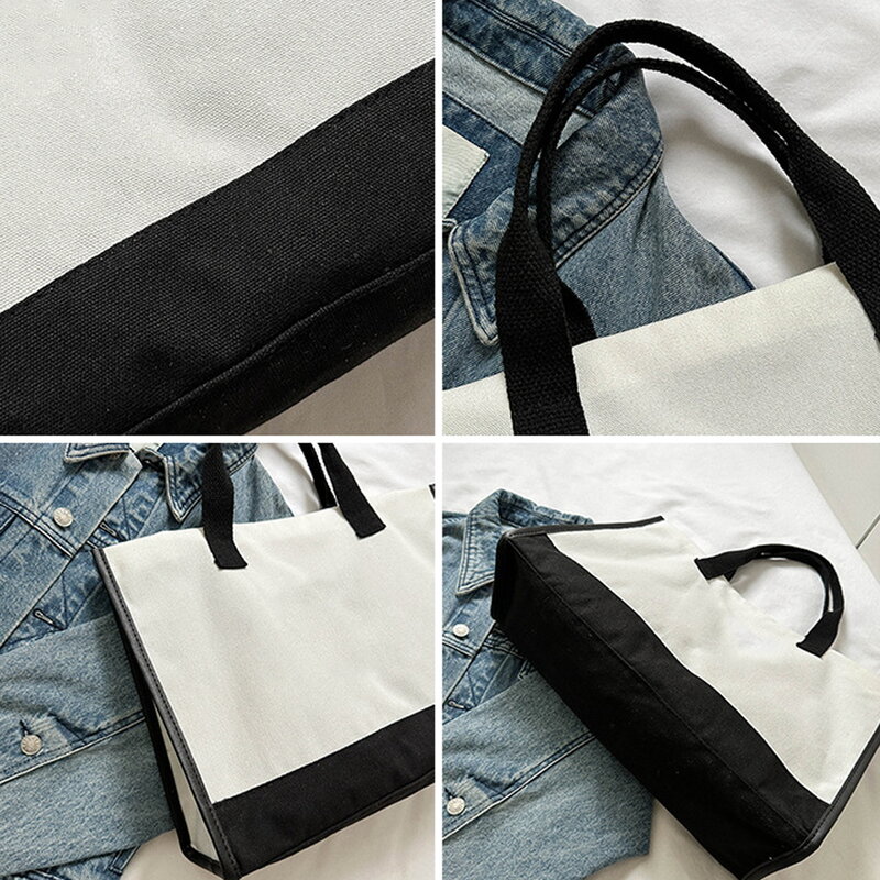 Baru portabel wanita tas belanja genggam dapat digunakan kembali dan ramah lingkungan rami belanja Pew seri pola cetak