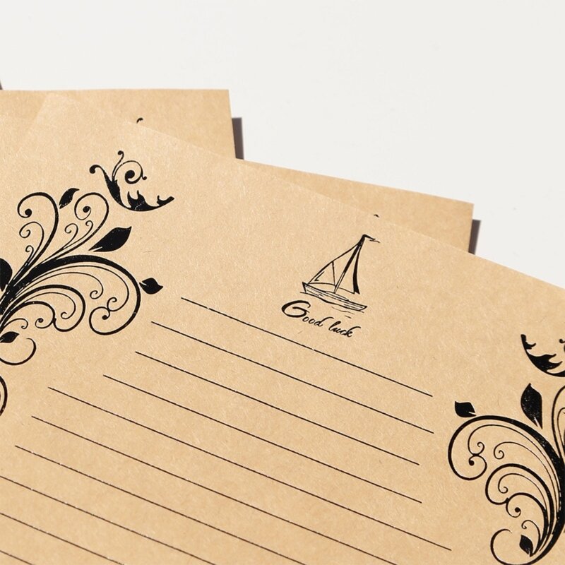 Lettere di Design decorativo in carta da scrittura di cancelleria Vintage per lettere di scrittura a mano