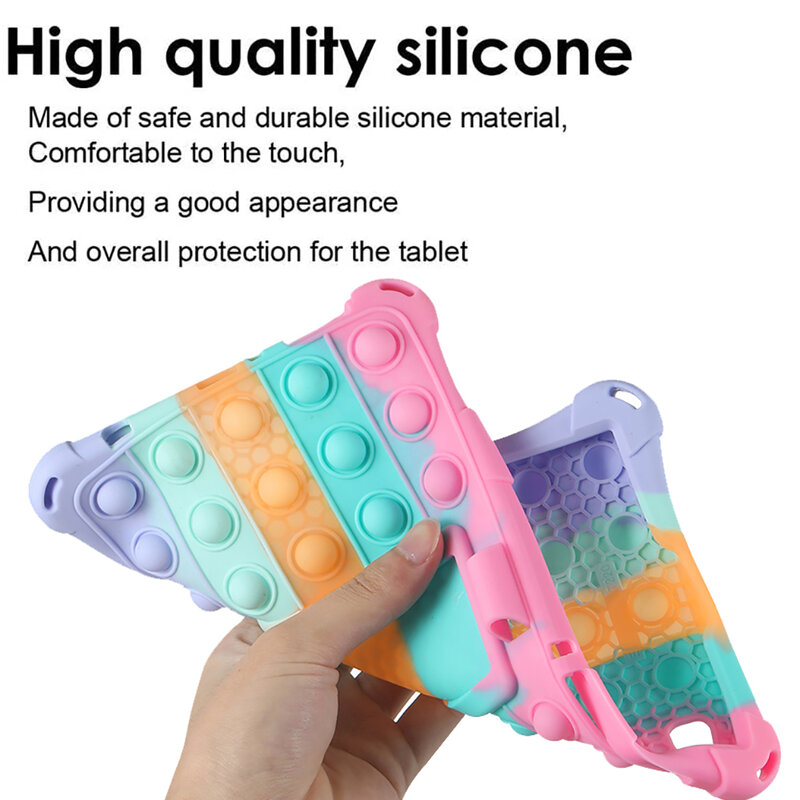 Capa infantil de silicone, capa não-tóxica para tablet lenovo 2020 tab p11 TB-J606F/x, capa à prova de choque com alça de ombro