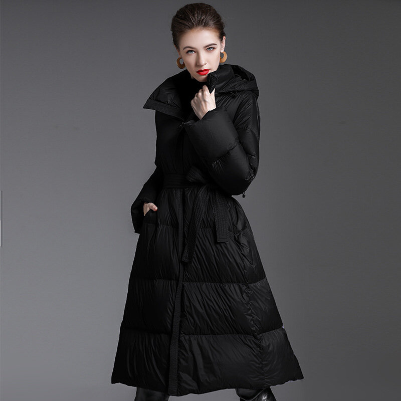 Fashion Winter Ski Parka Ski Warm Hoodies Down Jackets Fashion Windproof Black Winter Coat Women