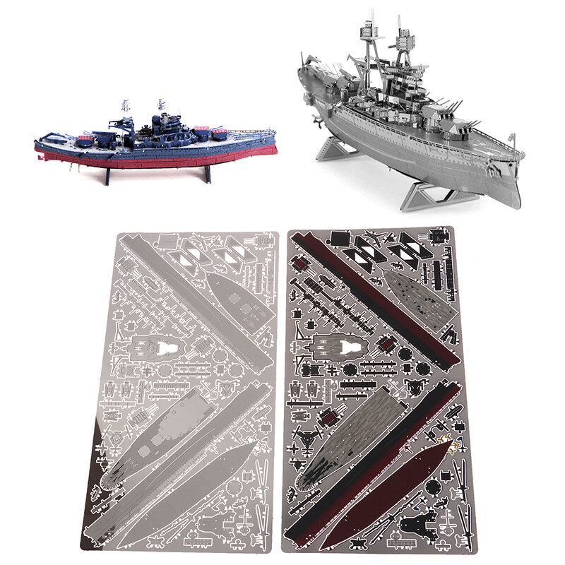 The USS Arizona 3D Metal Puzzle Model Building Kits DIY Assemble Jigsaw Model Puzzle Toy Birthday Gifts For Adults Children