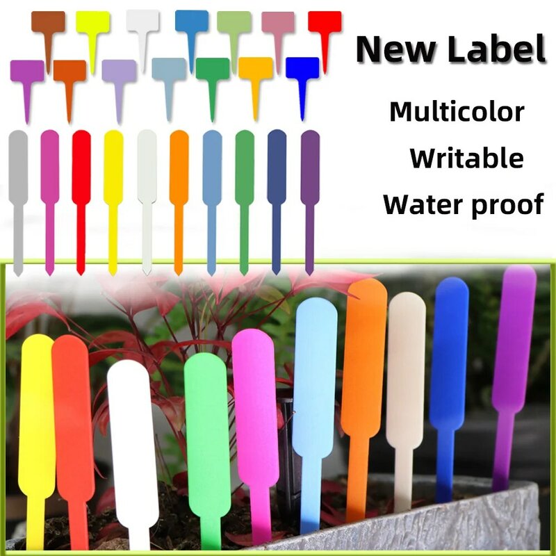 Baru Label Tanaman Kebun Plastik Multiwarna Anti-UV Bibit Pembibitan Kategorisasi Pot Tanda Spidol Tahan Air 30/50 Buah