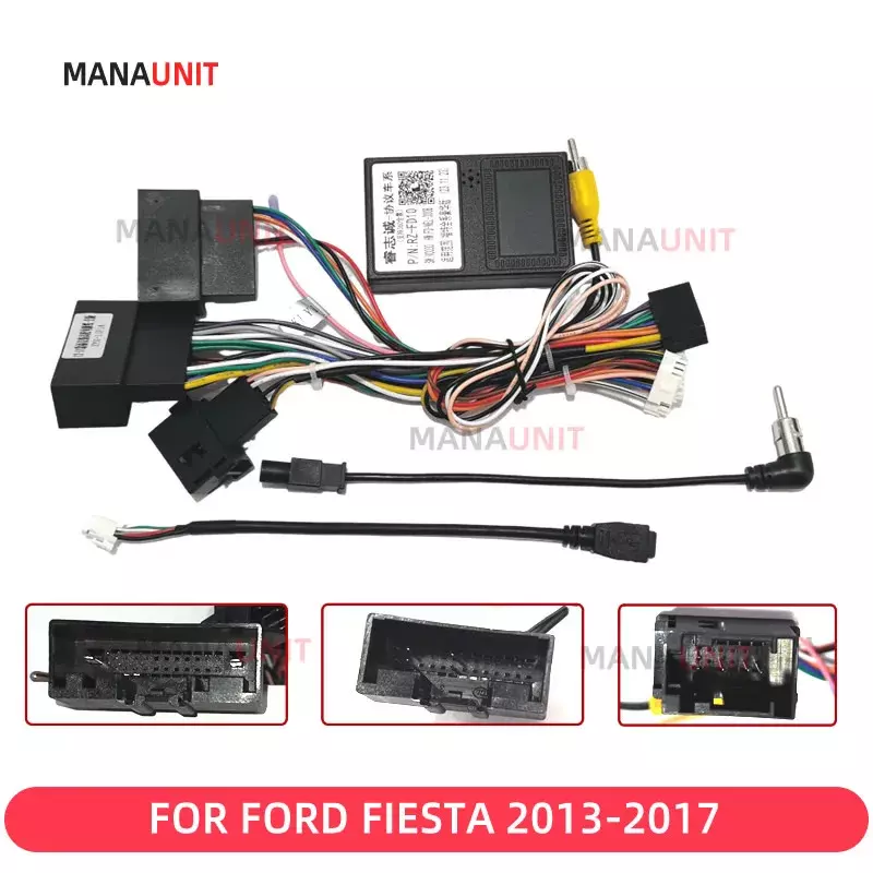Для Ford Fiesta 2013-2017 16Pin адаптер с жгутом проводов Android плеер мультимедийная стандартная шина Canbox DVD Радио GPS шнур питания