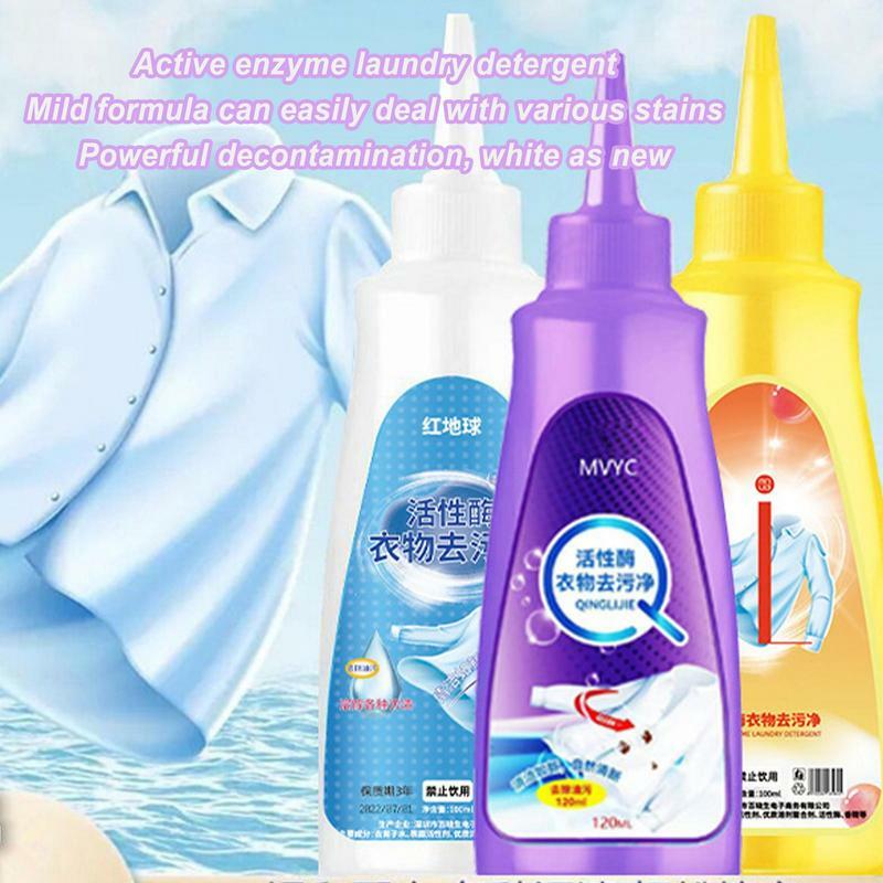 120ml Laundry Stain Remover Portable Active Enzyme Cleaning Agent for Underwear Bra Pants T-shirt The Roller Cleaning Supplies