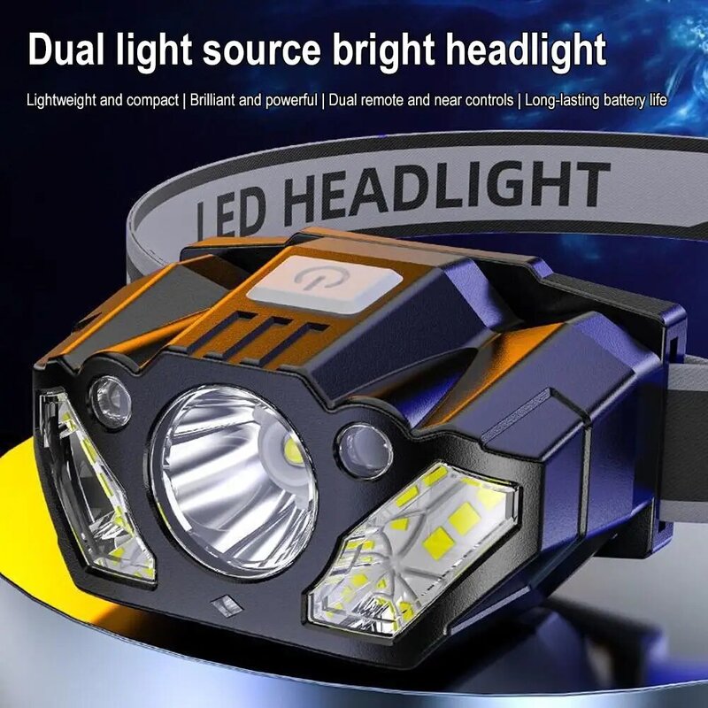 LED wavingセンサーヘッドライト、超高輝度で明るい、長く、取り付け可能な作業ヘッドライト、範囲充電、z8e1