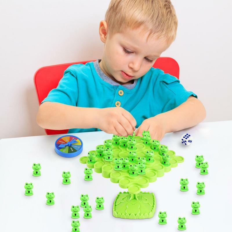 Juego de mesa de equilibrio para niños, niñas y adultos, juguete educativo de números, rana de árbol, juguete de equilibrio interactivo para preescolar