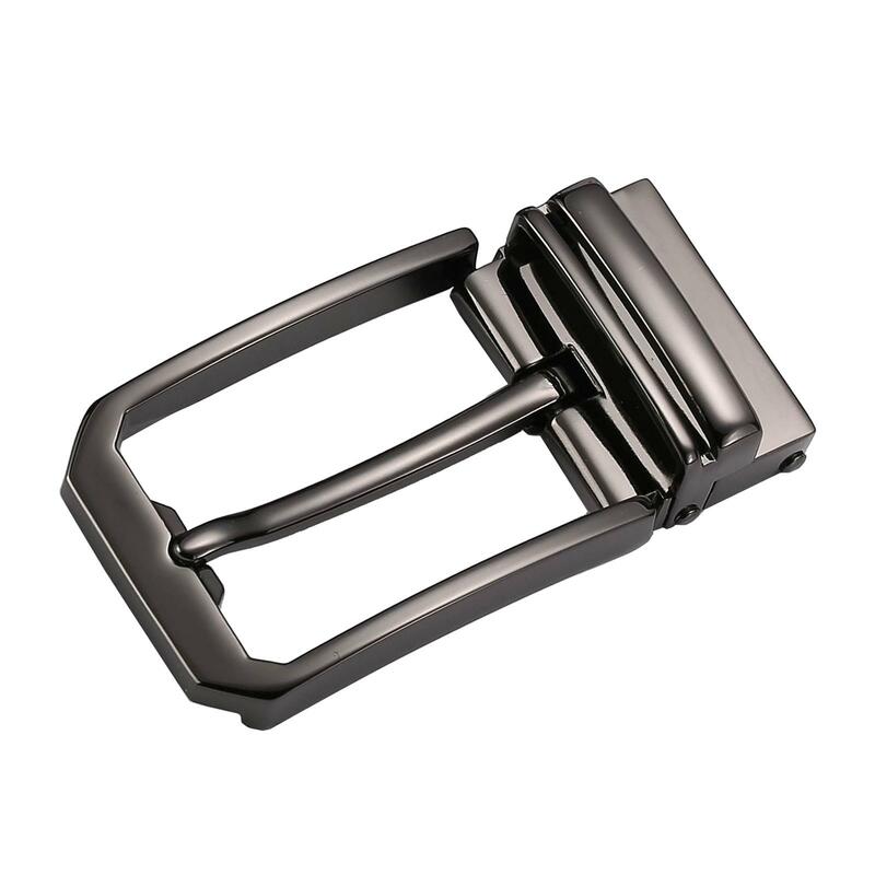 Hebilla de cinturón de Metal de aleación de Zinc, accesorios de cinturón, hebilla de Pin rectangular de repuesto Reversible, informal de negocios, una sola punta