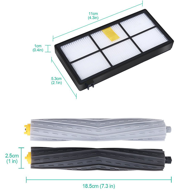 HEPA Filters Brushes Replacement Parts Kit For iRobot Roomba 980 990 900 896 886 870 865 866 800 vacuum Cleaner Accessories Kit