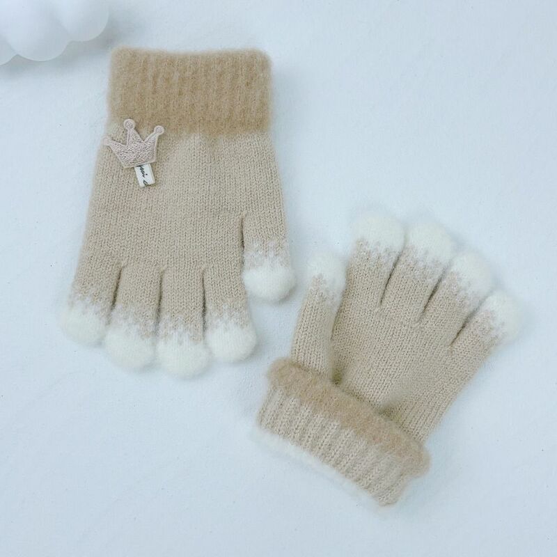 Dzianinowe rękawiczki dziecięce grube rękawiczki bez palców bez palców dziewiarskie rękawiczki dla chłopców
