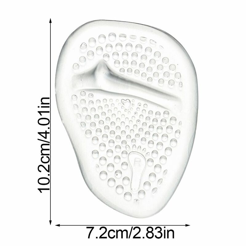 Wysokie obcasy przezroczyste antypoślizgowe przednie wkładka do buta pół rozmiaru wkładka do buta żelowe silikonowe wkładki do butów ochraniacz na stopę