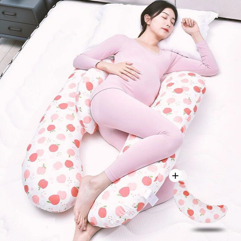 Wielofunkcyjne kobiety w ciąży komfortowe poduszka do spania pas wspierający boczne poduszka do spania brzucha bawełniana oddychająca regulowana poduszka