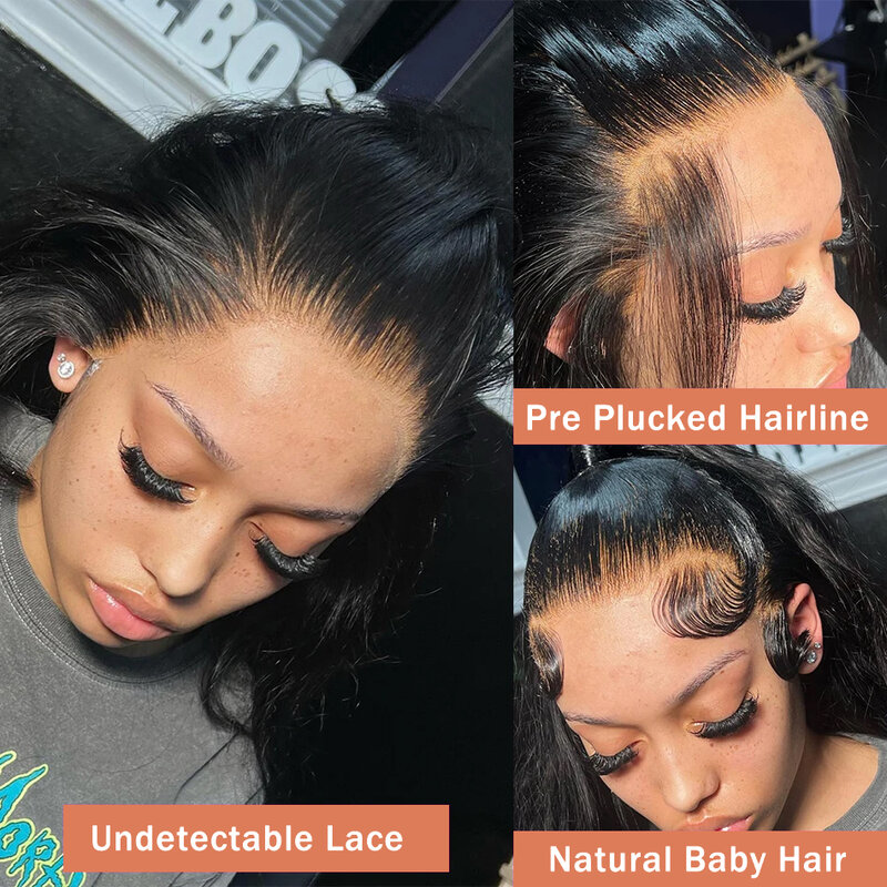Loose Deep Wave Lace Frontal Wig para Mulheres, Cabelo Humano, Brasileiro, Natureza, Glueless, 13x4, 13x6 HD