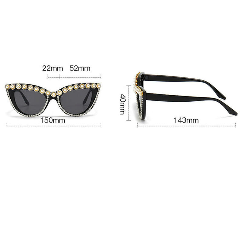 Cat Eye Diamond Sunglasses Women Men Fashion Luxury Oversized Rhinestones Sun Glasses Trendy Shades Eyewear Female Eyeglasses