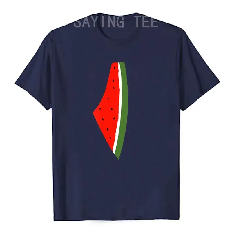 Palestine เสื้อแตงโมเสื้อยืดลายแผนที่เสื้อยืดกราฟิกเสื้อฤดูร้อนแฟชั่นแขนสั้นของขวัญแปลกใหม่