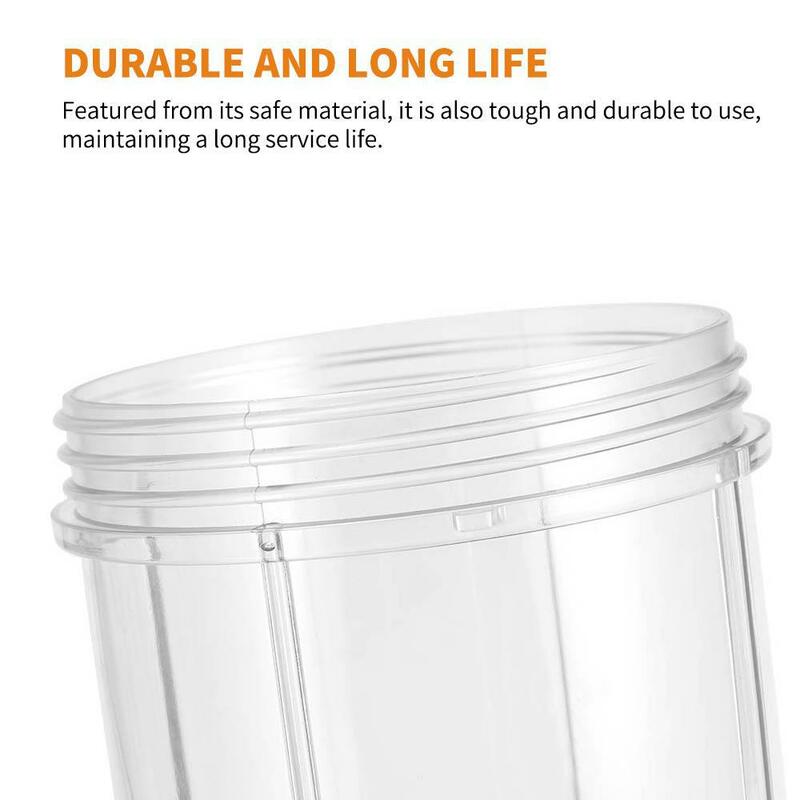 1x Plastic Cup For Nutribullet Replace Large Cup Mug 600/900w Spare Cup 18oz/24oz/32oz Transparent Ergonomic Grip Design Cup
