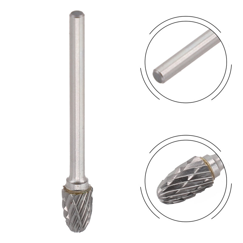 Tungsten Steel Grinding Head Hard Alloy Rotary File Grinding Head Replacement Tungsten Carbide Burr Rotary Drill Polishing Tool